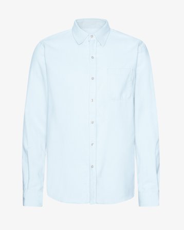 Organic Flannel Shirt - Polar Blue L