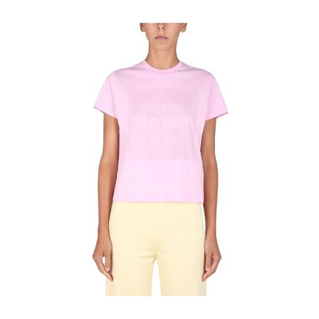 Opening Ceremony Crew Neck T-Shirt Pink, Dame T-shirts