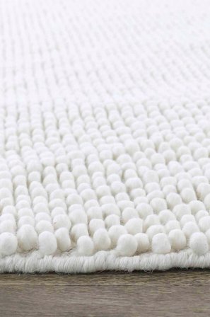 InHouse Group - Ullmatta Nature, rund - Vit - Ullmattor - 200 - Från Homeroom