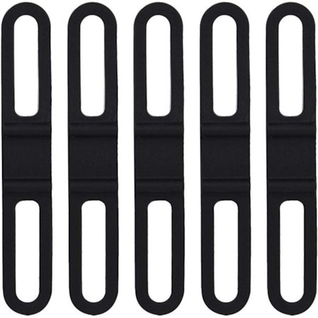 14cm Lett Erstatningsfeste Pakke med 5 syklus Silikonbånd Elastisk Gummistropp Bånd Lysholder Bandasje Sykkelstyre Festeholder Stropp Fiksering