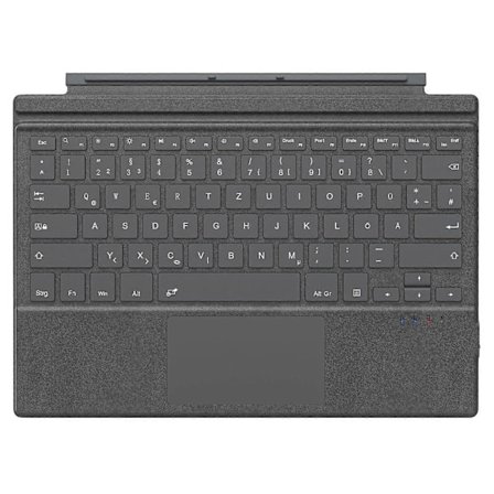 Microsoft Surface Pro 7/7/6/5/4/3 Bluetooth Tastatur, QWERTZ Layout, Grå