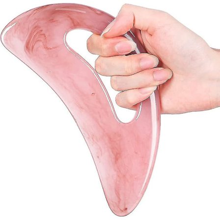 Gua Sha Massageværktøj Med Håndtag (harpiks) Større Guasha Skrabeværktøj Til Ryg Nakke Ansigt Ben Massage, Lymfedrænage, Cellulite Fjernelse - Snngv