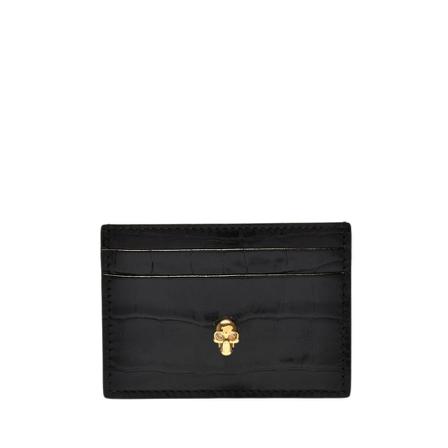 Alexander McQueen Card Holder Sort, Dame Punge og Kortholder, Størrelse: ONE Size