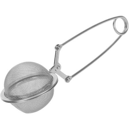 Te-filter med ventil, Teatime, ø 5 cm, längd 16 cm, rostfritt stål