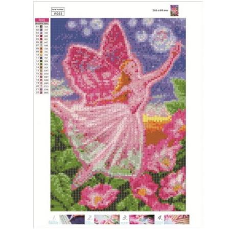 DIY Rhinestone Broderi Korsstygn Diamantmålning Konst