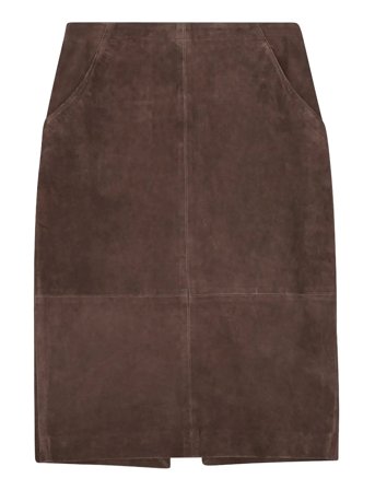 Midi Leather Skirt Brown REMAIN Birger Christensen