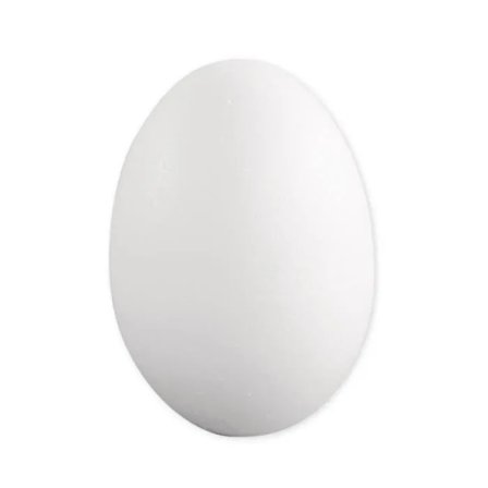 Isopor-egg, full, høyde 8 cm
