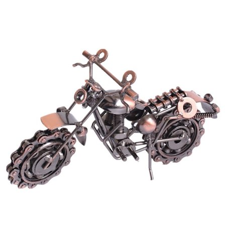 1 stk vintage jern motorcykel model ornamenter håndlavet metal