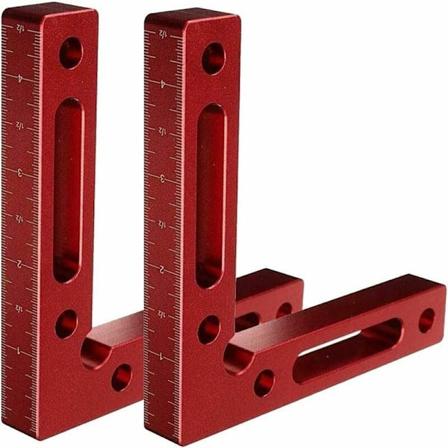 Aluminiumlegering 90 graders positioneringsvinkler, 12 x 12 cm spændevinkel