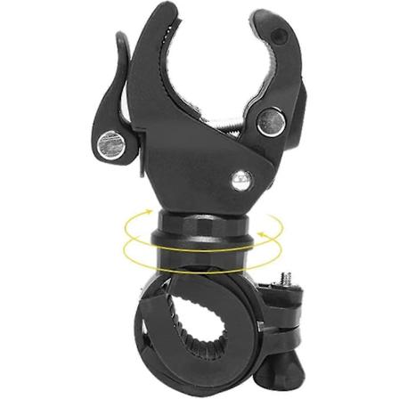 Rullestolsstokholder, praktisk stokholder, multifunktionel krykkeholder til kørestole, elektriske scootere, 1 stk., sort