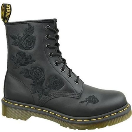 Dr. Martens 1460 Vonda Mono vandringsskor för kvinnor - Svarta - Snören - Gummi