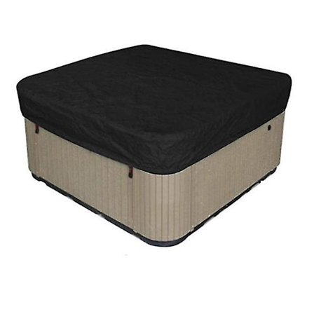 Vandafvisende Polyester Firkantet Whirlpool Dæk Udendørs Spa Dæk Sort