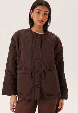 Object Collectors Item - Objallie Ls Lo Quilted Jacket - Java - Kläder - - Bubbleroom Parajumper