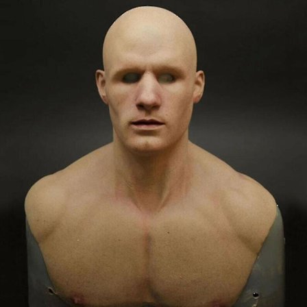 Latex Mans Face Cover Mask Manlig förklädnad Cosplay Carnival Halloween Realistic Party Prop