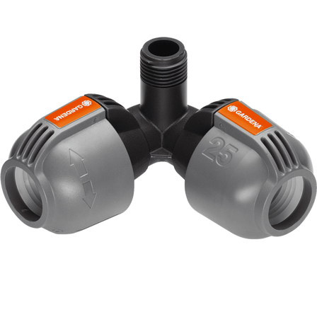 Gardena 2782-20 L-skarv vinklad, 25 mm x 1/2", utv. gänga, Skog, trädgård & rengöring