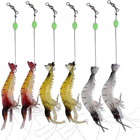 Kunstige Rejer Agn, Bløde Rejer Agn Fiske Lokker Lysende