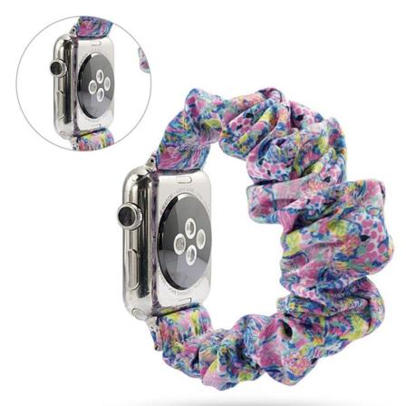 Apple Watch Series 5 44mm stof Mønster urrem - Mange farvet Mønster Multicolor
