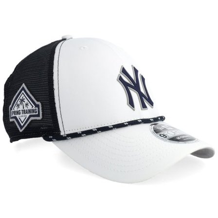 New Era - MLB Vit trucker Keps - New York Yankees Silicone 9FORTY M-Crown H1 White/Navy Trucker @ Hatstore