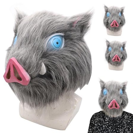 Anime Demon Slayer Mizuhira Inosuke Halloween Mask Cosplay rekvisitter