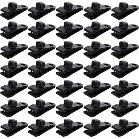 30-pakning teltpresenningklips, låseklips for presenning, presenningklemme, markiseklips, presenningfiksering, camping lerret skygge basseng 