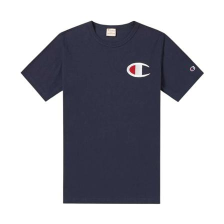 Champion, Reverse Weave Chest C T-shirt Blauw, Heren, Maat:L