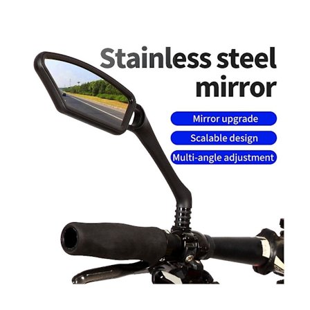 Styrbare cykel spejl HD eksplosionssikker justerbar roterbar cykel spejl bakspejl cykel