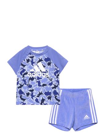 I Aop Co T Set Sets Sets With Short-sleeved T-shirt Sininen Adidas Performance