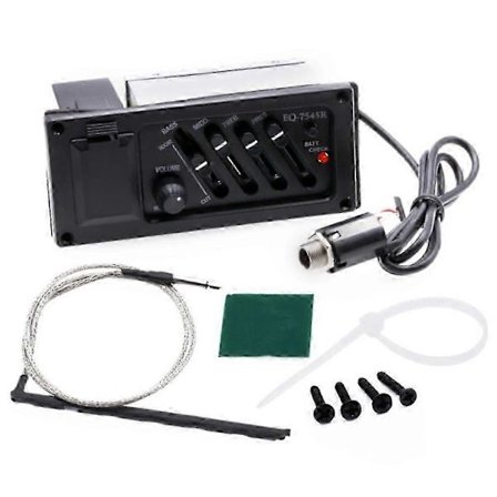 4-bands EQ Equalizer Piezo Pickup lämplig för EQ-7545R Förförstärkare Akustisk Gitarr Förförstärkare Förstärkare Stämapparat