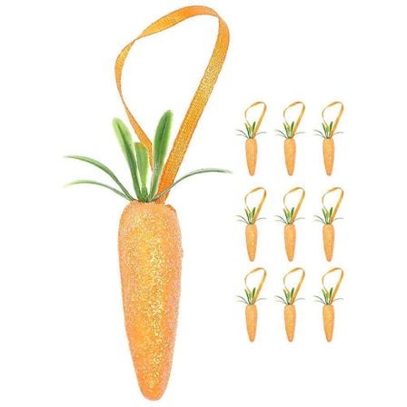 10 stk. Påske Fest Gulerod Hængende Dekoration Skum Gulerod Vedhæng Væg Hængende Gulerodspynt