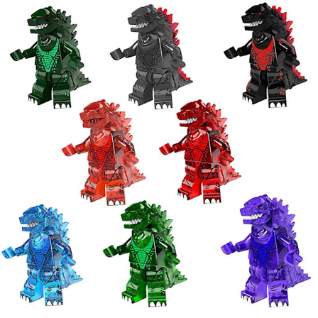 Godzilla Byggeklossfigurer 8 Flerfargede Barnas Byggeleker