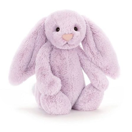 Jellycat Bashful Kanin Plyslegetøj, Uendelig Sjov - 33,8 cm Kaninlegetøj, Godnatven Gaver til Piger Drenge Børn Kvinder Lilla