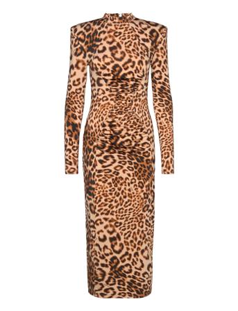 Stretchy Long Dress Dresses Cocktail Dresses Beige ROTATE Birger Christensen*Betinget Tilbud