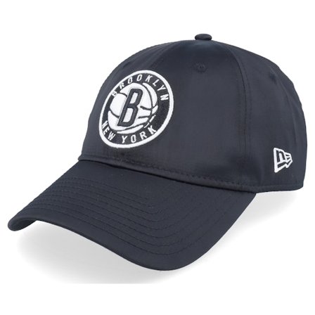 New Era - NBA Svart unconstructed Keps - Brooklyn Nets NBA Satin 9TWENTY Black Dad Cap @ Hatstore