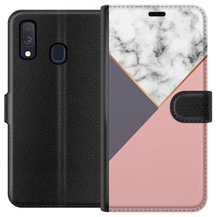 Kompatibelt Lommeboketui til Samsung Galaxy A40 Marmor Kutt