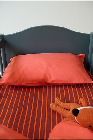 Jotex - Mini Dra-på-lakan Spjälsäng Ekologisk Rost/orange SIMA - Köp Lakan hos Jotex