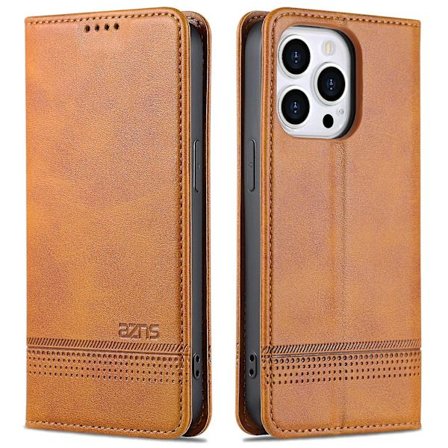 För Iphone 15 Pro Max Pu Läderplånbok Cover Stativ Case