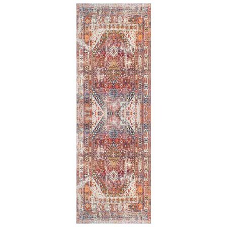 Gangstedsmatte, Vaskbar Matte, Sklisikker Vannbestandig Gulvteppe, Lavt Flor Mykt Vintage Teppe for Entré Soverom Vaskerom Innendørs, Stil 1