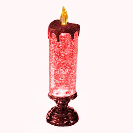 Elektronisk Led Candle Light Xmax Usb Uppladdningsbar Glitter Dekor