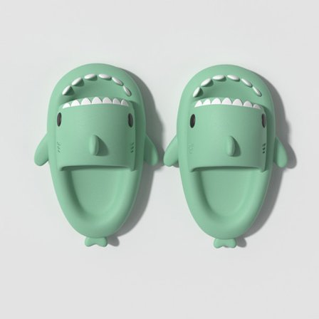 Shark Slippers Summer Couple Tjock sula inomhus Anti-halksandaler light green 44/45