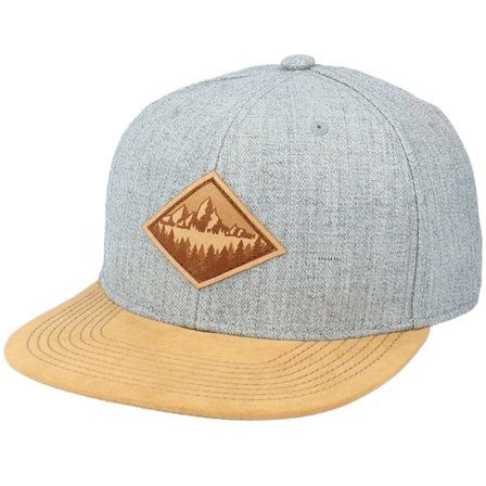Wild Spirit - Grå snapback Keps - Fir Mountain Patch Heather Grey/Suede Snapback @ Hatstore