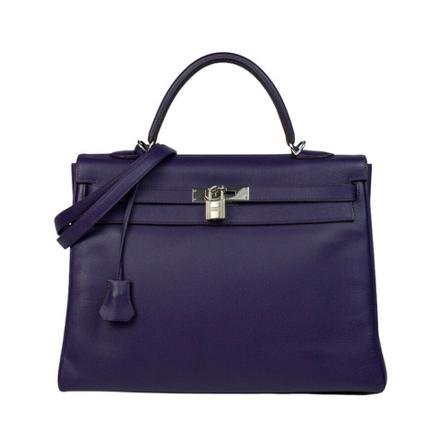 Hermès Vintage Pre-owned Kelly 35 Taske Lilla, Dame Vintage Tasker, Størrelse: ONE Size