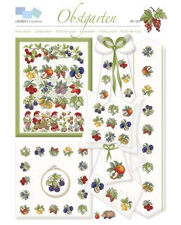 Korsstygnsmönster Frukt