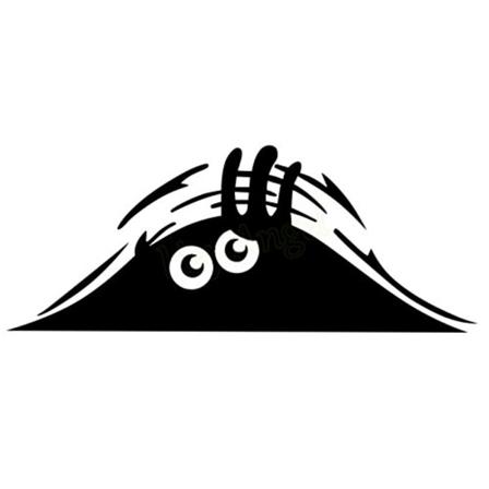 3D morsomt tittende monster tegneserie vinyl bil klistremerke emblem klistremerke