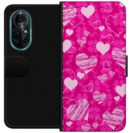 Kompatibel Tegnebogsetui til Huawei Huawei nova 8 Pro PopHjerteMønster