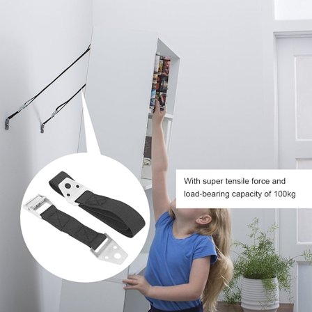 Sikkerhetsstropp for barn hjemme, anti-velt beskyttelse for flatskjerm-TV og møbler, veggstropp