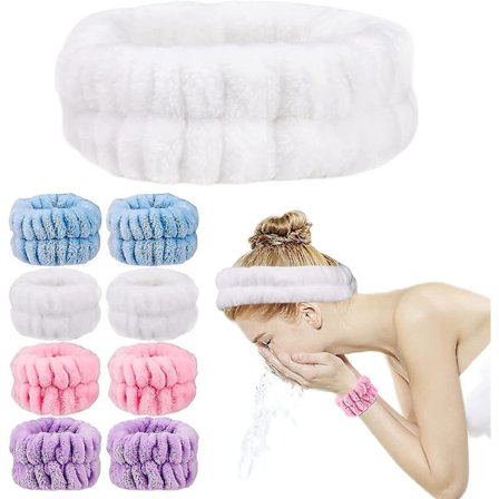 Håndleds Spa Vaskbånd, 4 Par Spa Absorberende Håndledsband