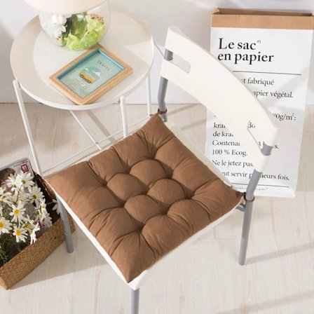 4 stk. bløde stolehynder, stolehynder med bånd, spisebordsstolehynder til have, terrasse, køkken, spisestue (40x40cm)