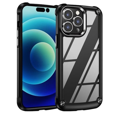 Stöttåligt iPhone 15 Pro mobilskal - Svart