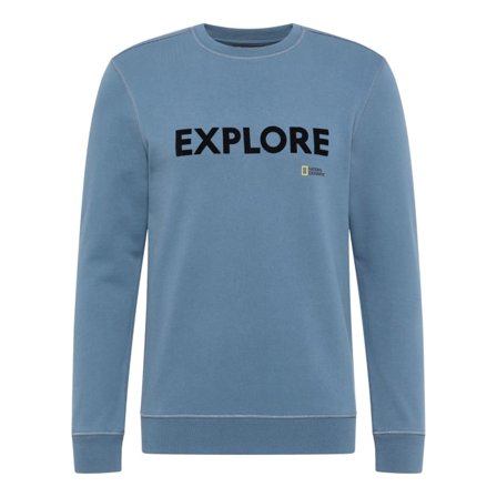 National Geographic Men's Crew Neck Sweat Men long-sleeved sweaters Blue XL