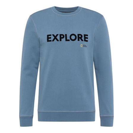 National Geographic Men's Crew Neck Sweat Men long-sleeved sweaters Blue M